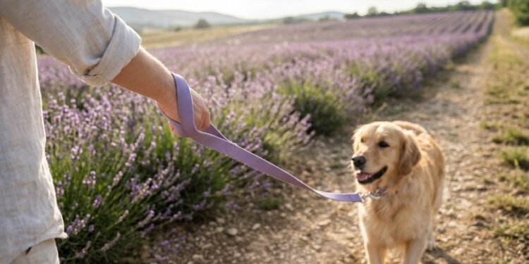 french lavender solid leash 5 ft / french lavender
