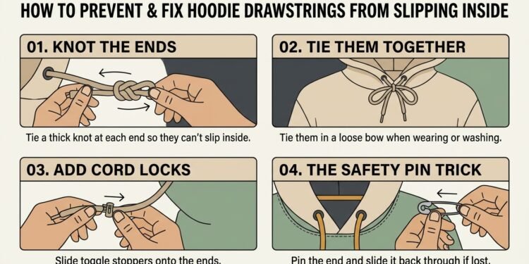 What to Do When Essential Hoodie Drawstrings Keep Slipping Inside the Hood