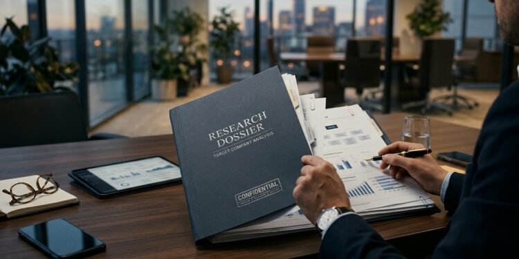 research dossier for target company